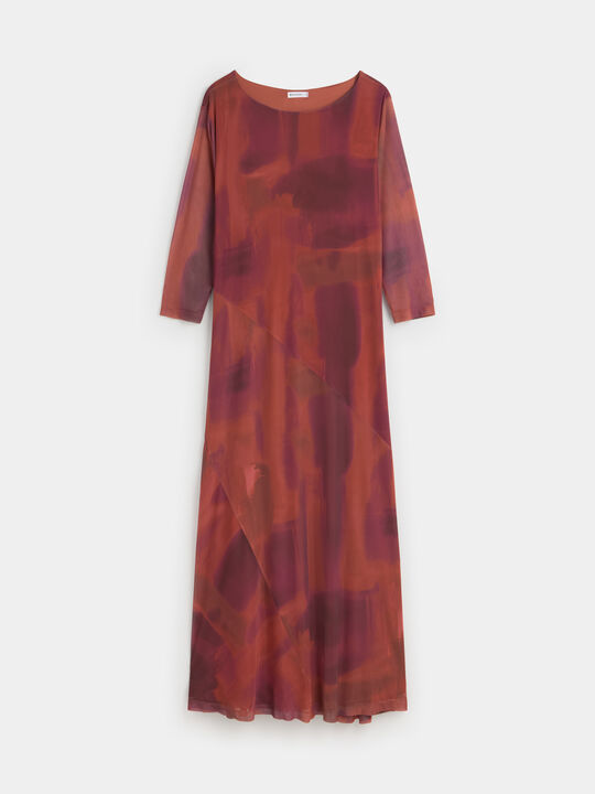 VESTIDO M3/4 ESTAMPADO Fucsia image number null