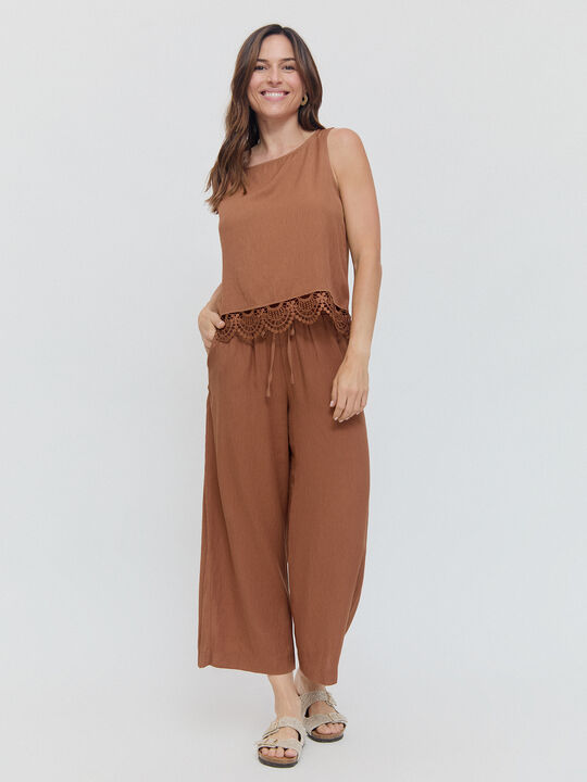 TOP FORNITURA BAJO Marron viejo image number null