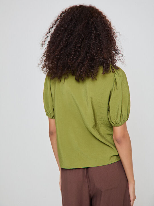 BLUSA MANGA ABULLONADA Hoja image number null