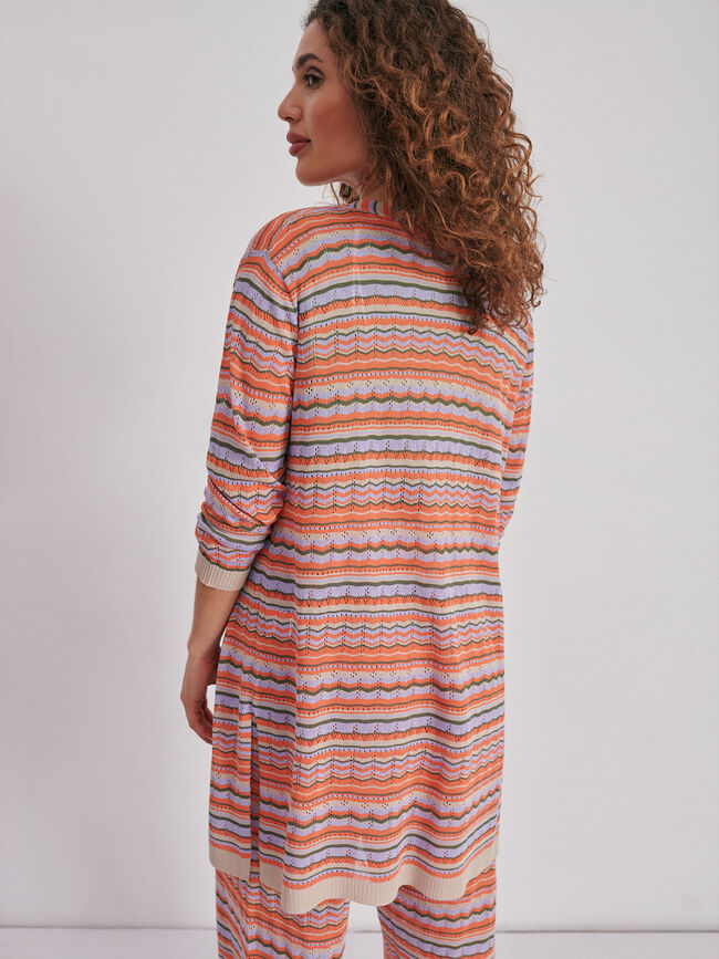 cardigan punto multicolor Estampado 1