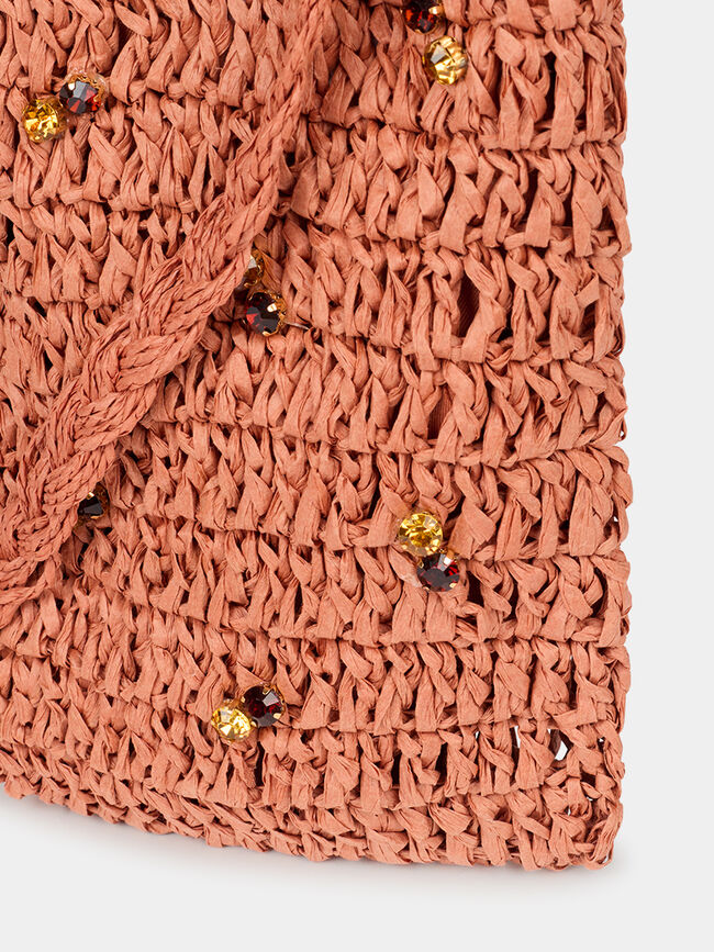 BOLSO MINI RAFIA Azafran 2