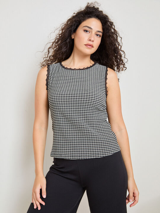 CAMISETA SET VICHY Negro image number null