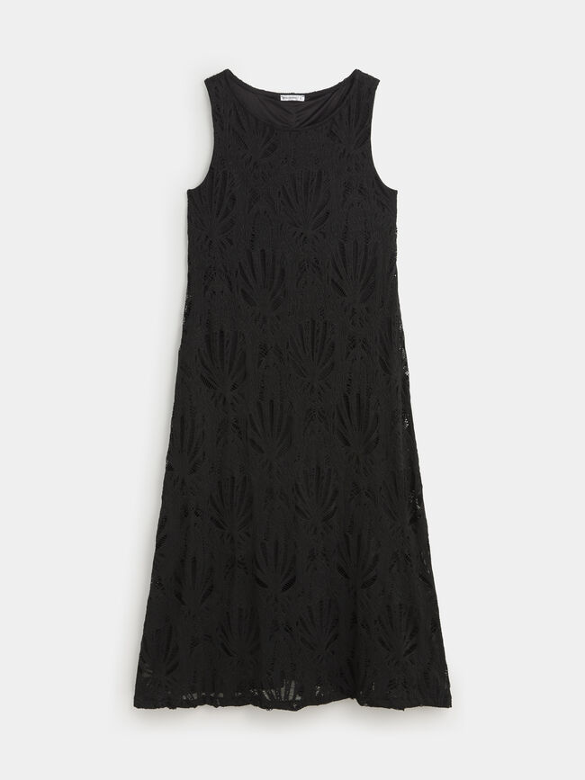VESTIDO CALADO Negro