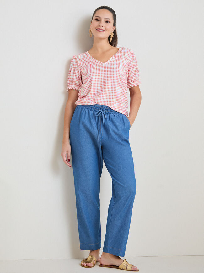 JOGGER FLUIDO VAQUERO Light blue