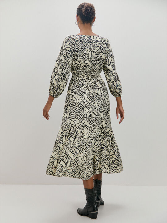 VESTIDO ESTAMPADO CANESU Negro image number null