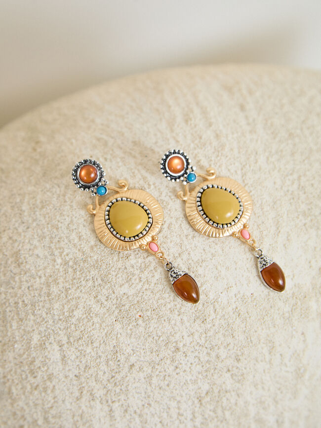 PENDIENTES BOHO COLOR Oro