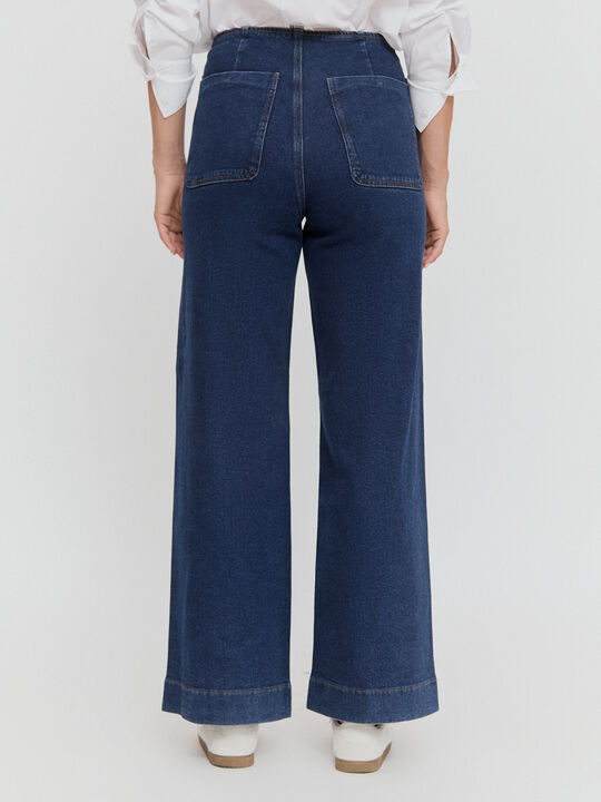 PANTALÓN BOLSILLO BOTÓN Dark blue image number null