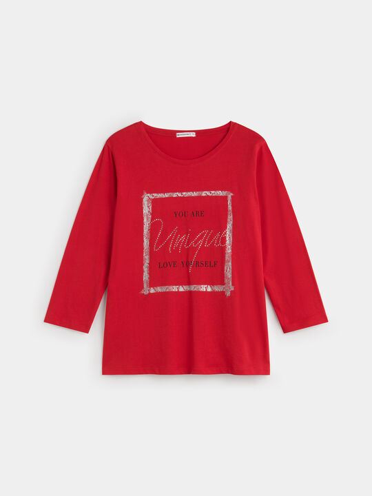 CAMISETA POSICIONAL ANIMAL Rojo Oscuro image number null