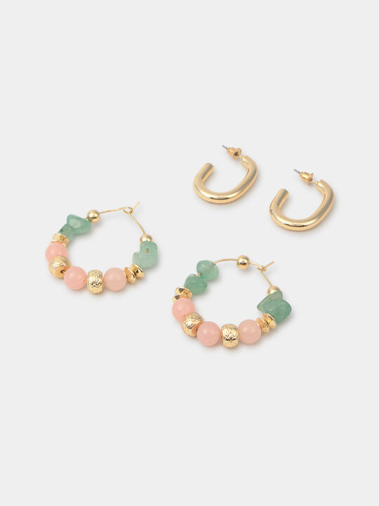 PACK DOS PENDIENTES Oro image number null