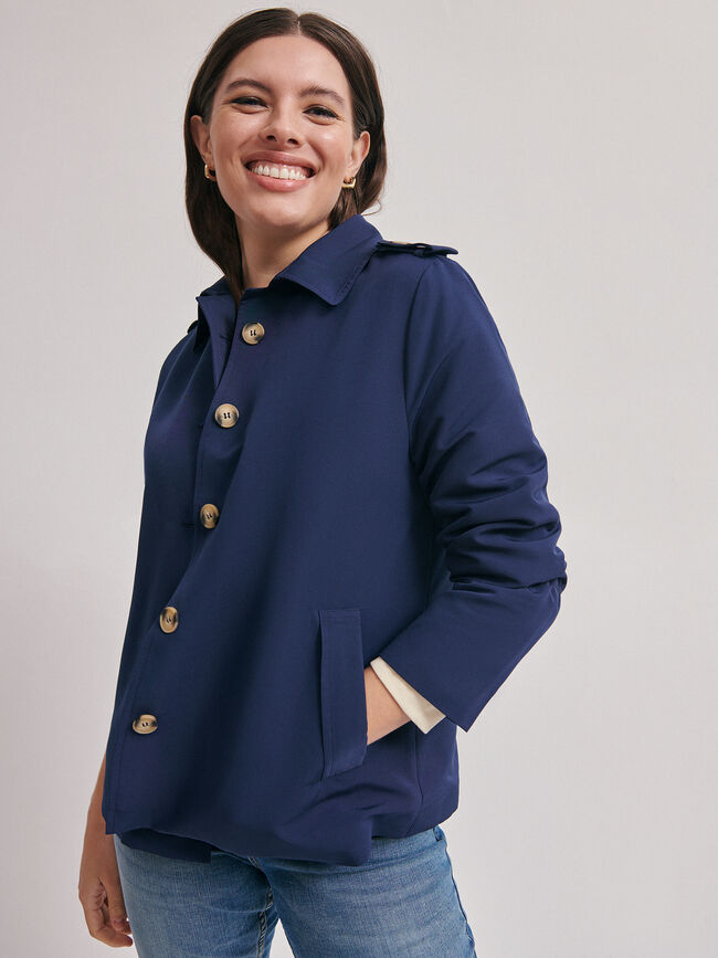 Gabardina corta Azul Marino