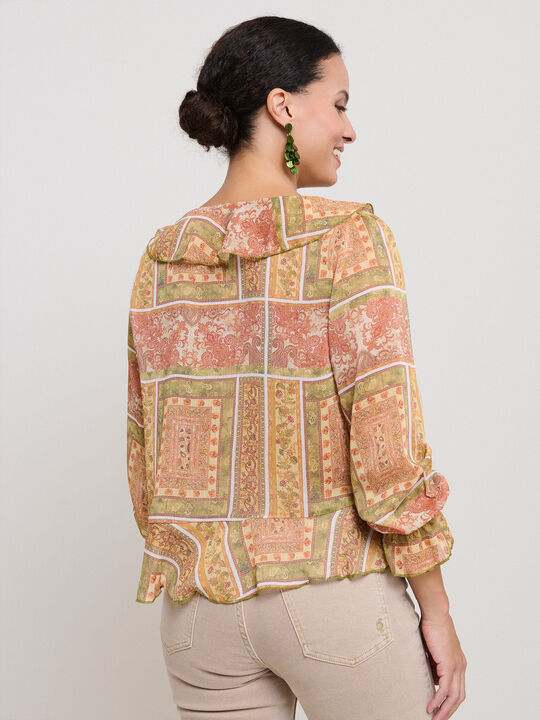 BLUSA ROMANTICA VOLANTES Crudo image number null