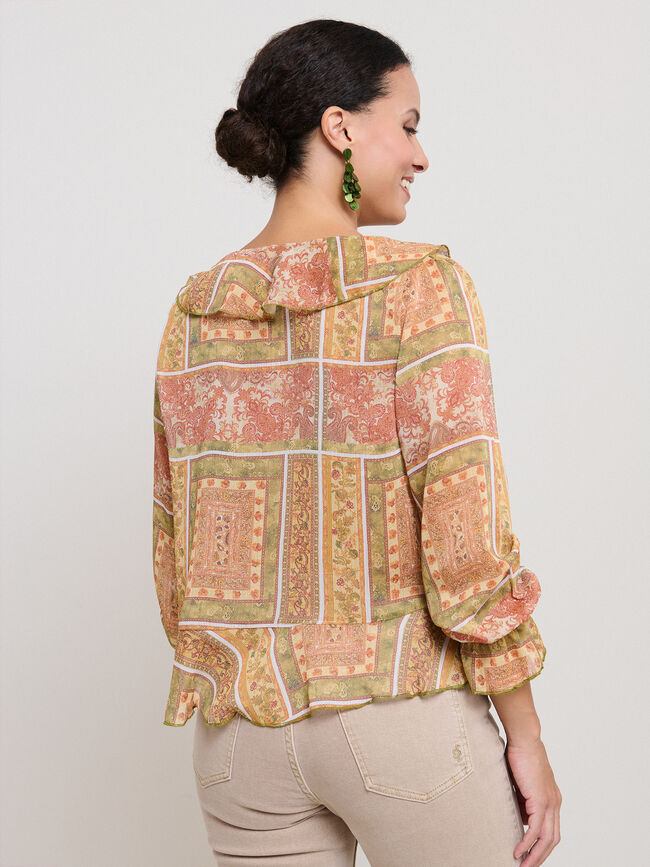 BLUSA ROMANTICA VOLANTES Crudo