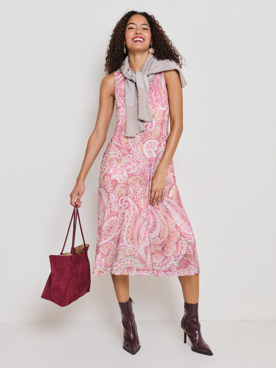 VESTIDO TUL ESTAMPADO Rosa Colorete image number null