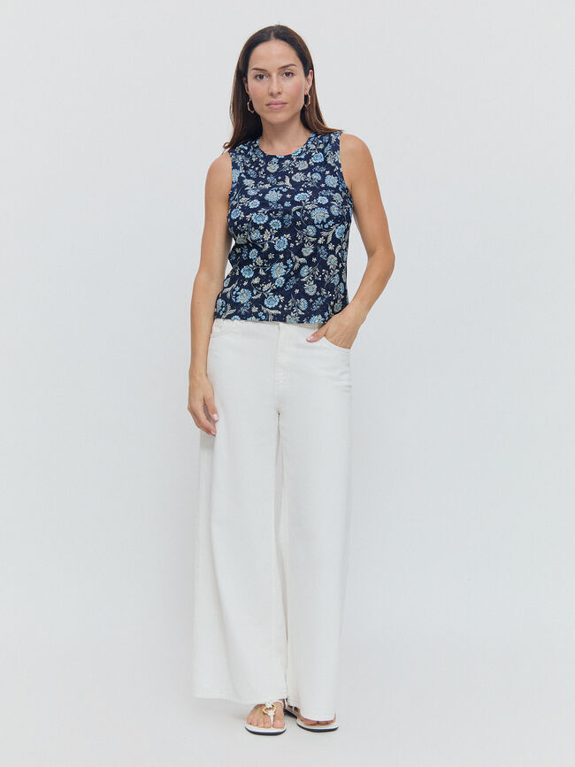 TOP ESTAMPADO Azul Marino