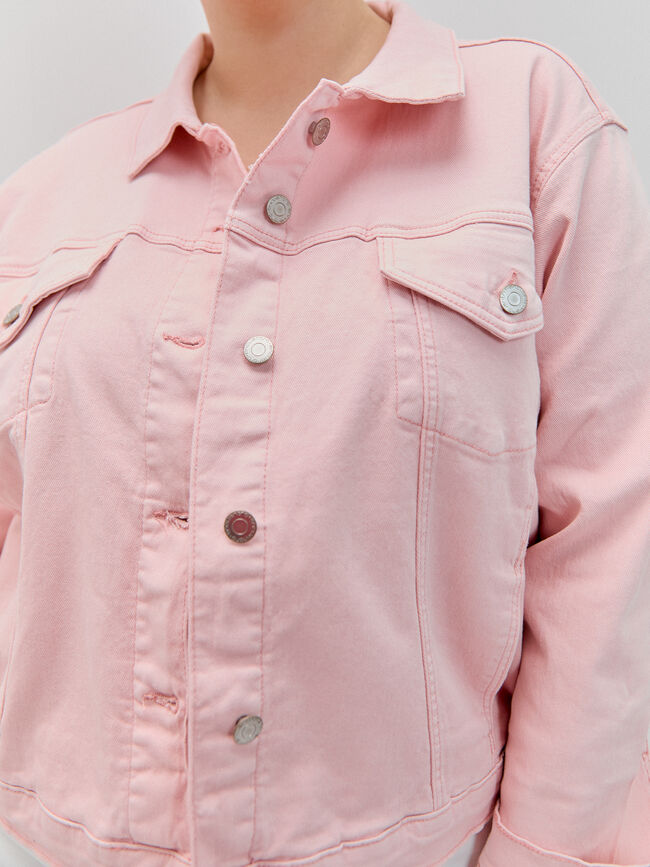 CAZADORA VAQUERA BASICA Rosa