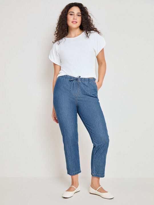 PANTALON FLUIDO VAQUERO Dark blue image number null