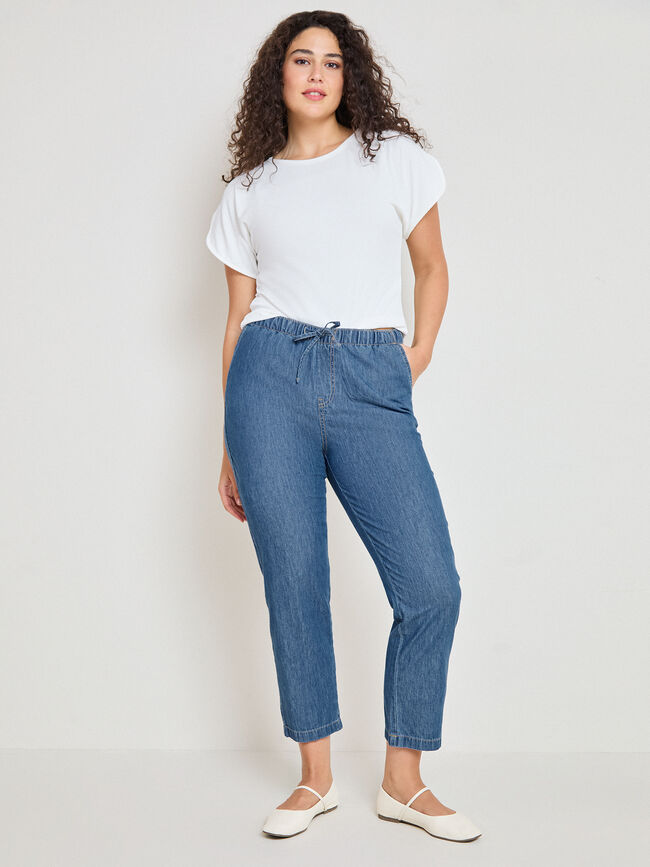 PANTALON FLUIDO VAQUERO Dark blue