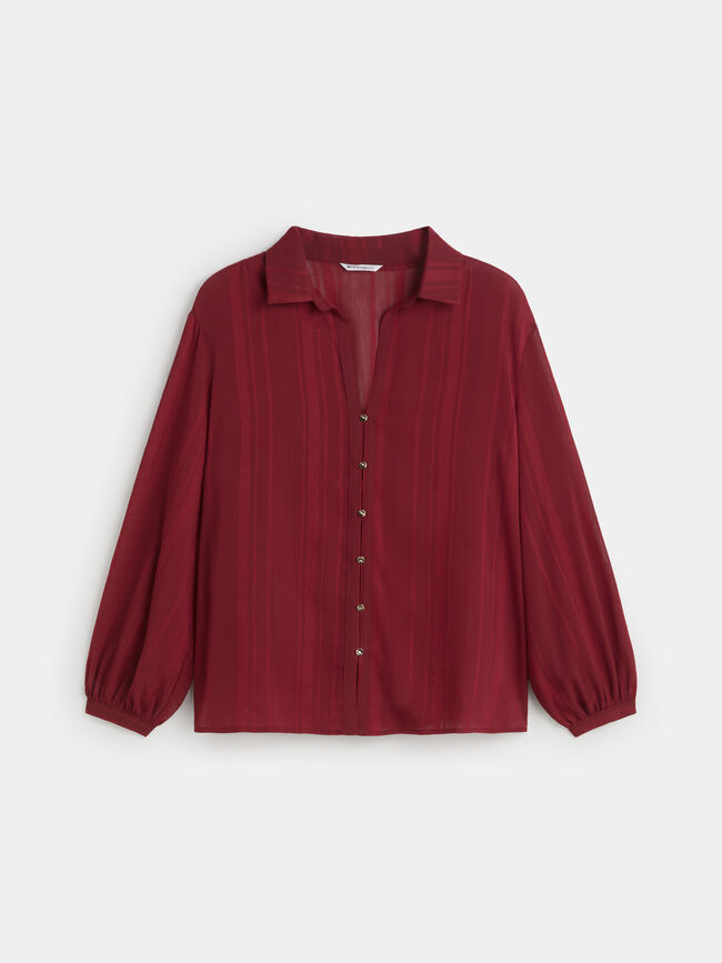 BLUSA MANGA VOLUMEN Burgundy Drab