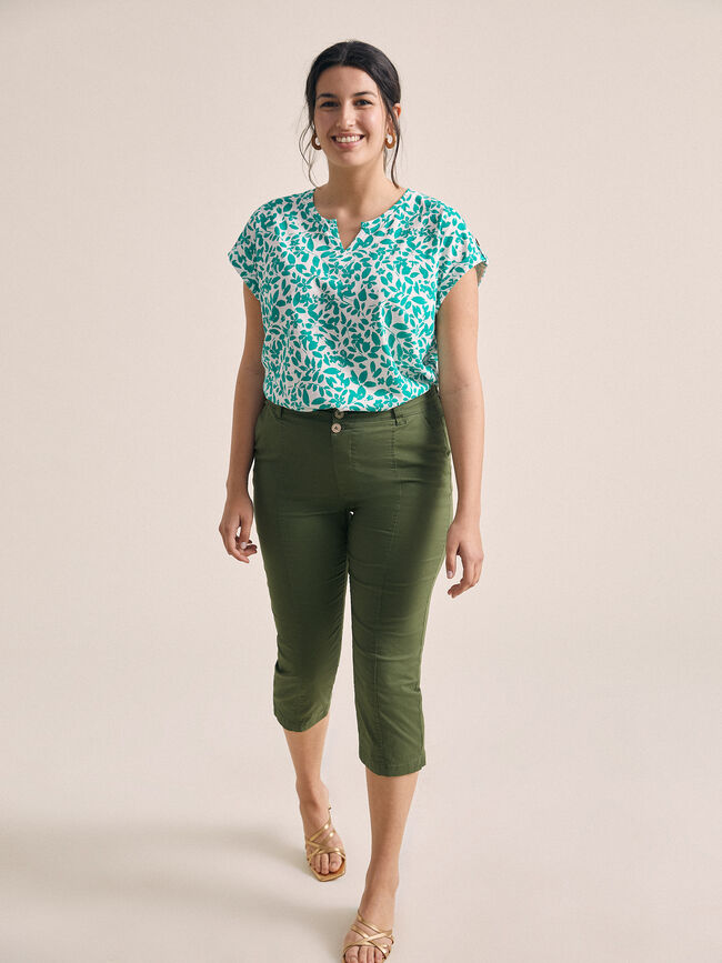PANTALON DETALLE BOTONES Kaki