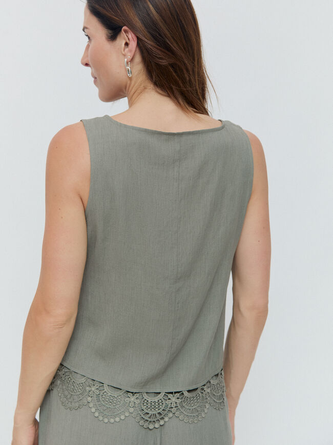 TOP FORNITURA BAJO Verde Te