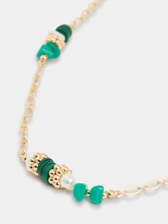 COLLAR CON PIEDRA Verde Brillante image number null