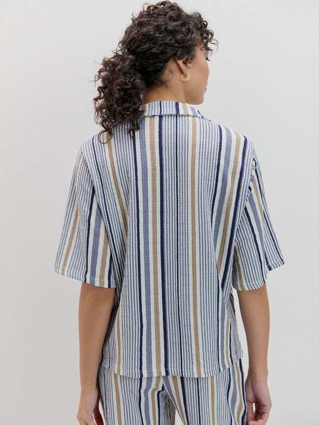 CAMISA TEXTURA ESTAMPADA Rayas 1