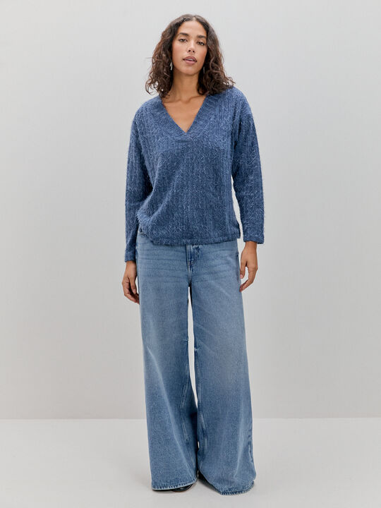 JERSEY DETALLE TEXTURA Indigo image number null