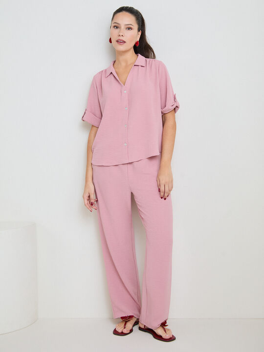 PANTALON FLUIDO rosa blush image number null