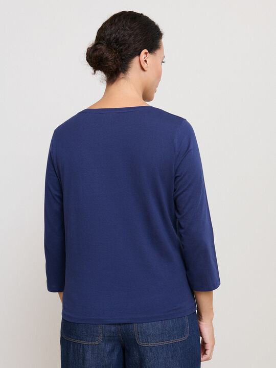 CAMISETA MARIPOSA DENIM Azul Noche image number null