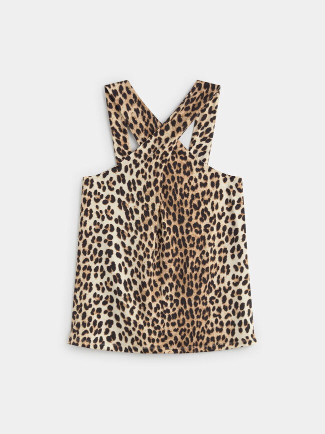 TOP LEOPARDO Negro
