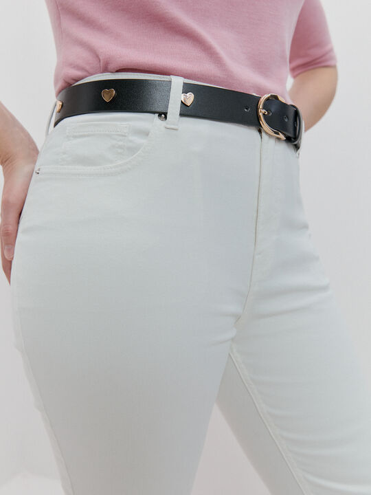 CINTUR&Oacute;N DETALLE CORAZONES Negro image number null