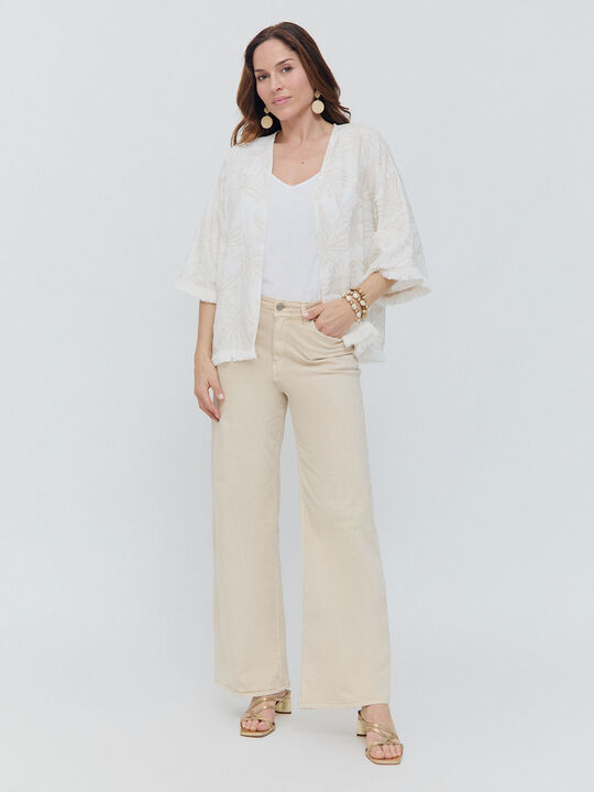 KIMONO CON FLECOS Crudo image number null
