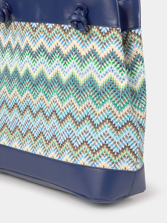 BOLSO RAFIA HOMBRO Azul Noche image number null