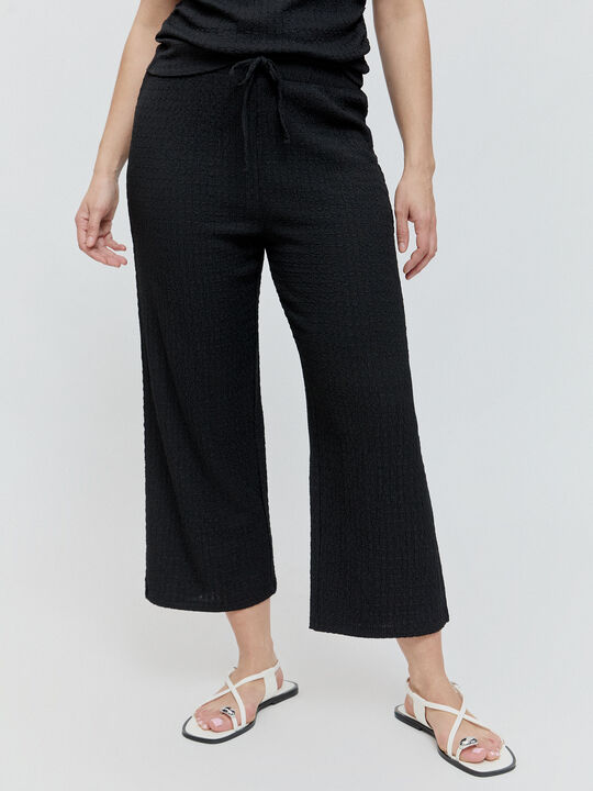 PANTALÓN EFECTO ARRUGADO Negro image number null