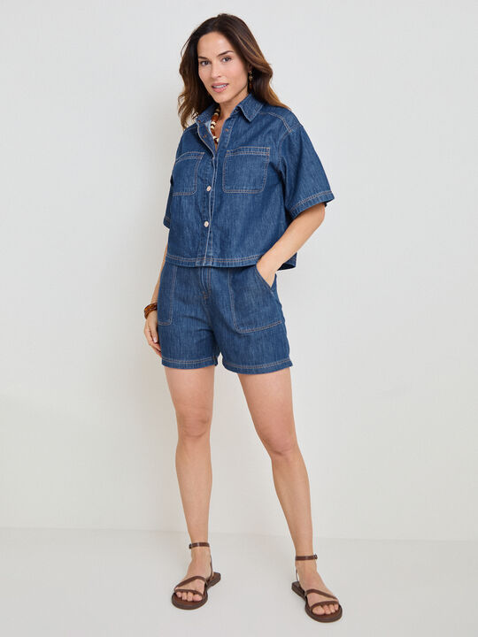 SHORT VAQUERO GOMA Rinse Wash image number null