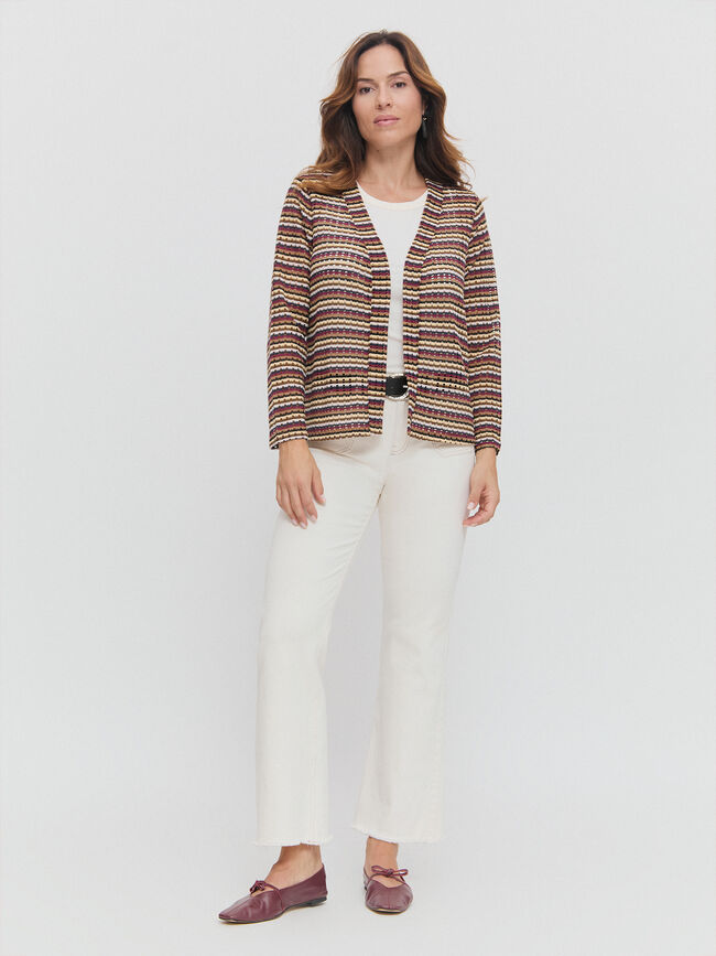 CHAQUETA  TEXTURA Marron