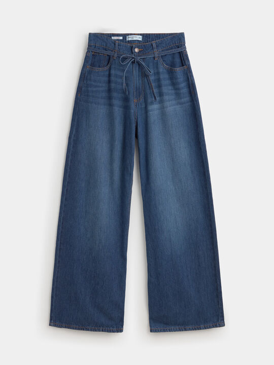 WIDE LEG CINTUR&Oacute;N Dark blue image number null