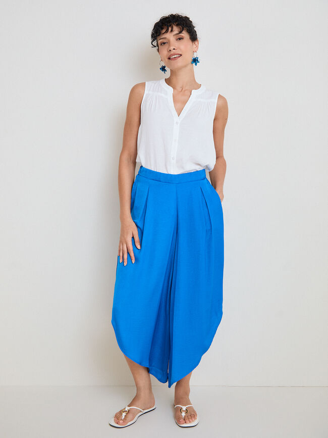 PANTALON CULOTTE ASIMETRICO Azulon