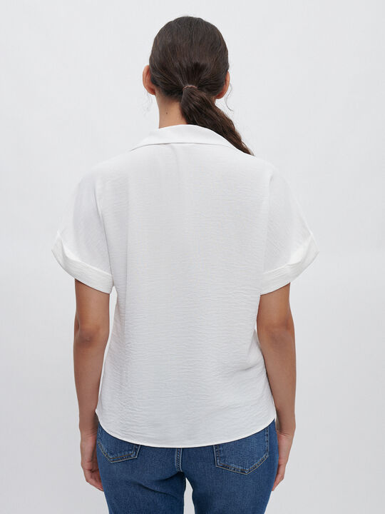 BLUSA MANGA CORTA Blanco Optico image number null