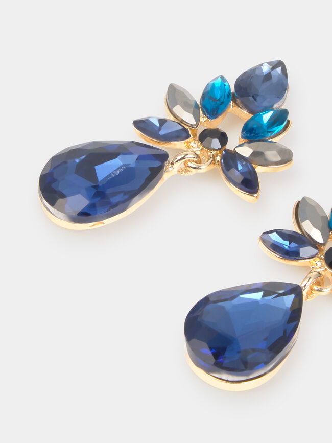 PENDIENTES CRISTALES TEXTURA Azul Sky