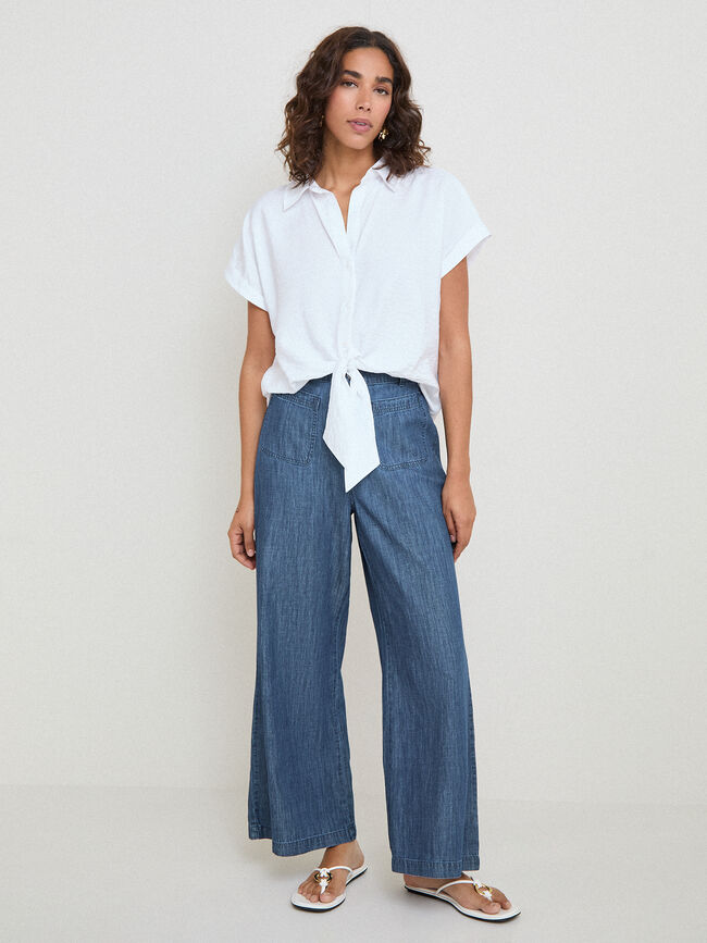 PANTALON CULOTTE Mid blue
