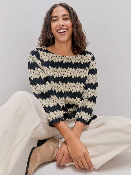 JERSEY DETALLE TEXTURA Negro image number null