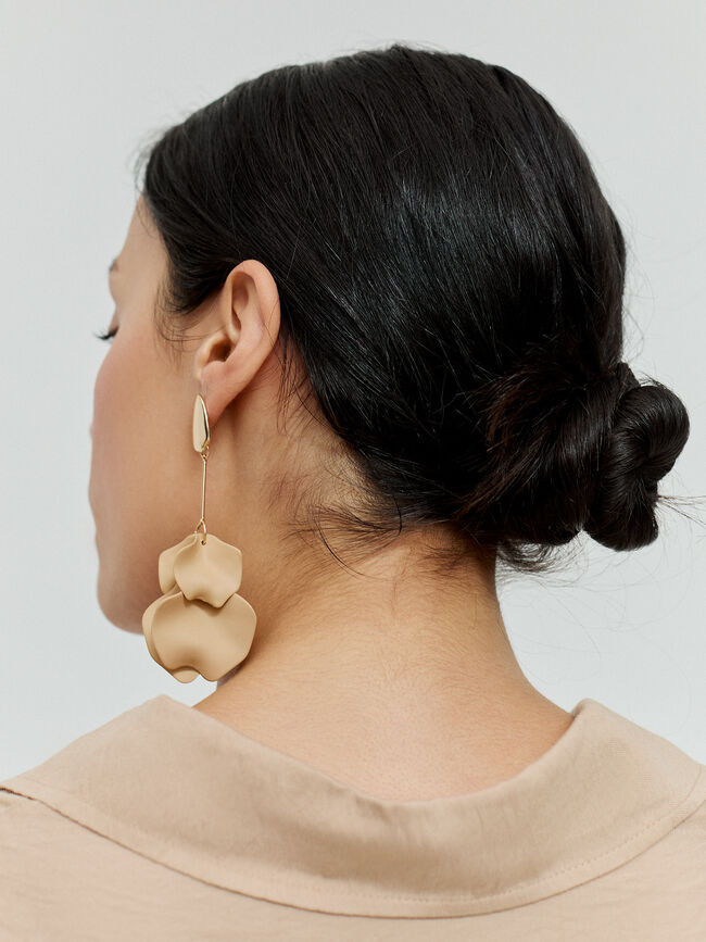 PENDIENTES PETALOS Oro