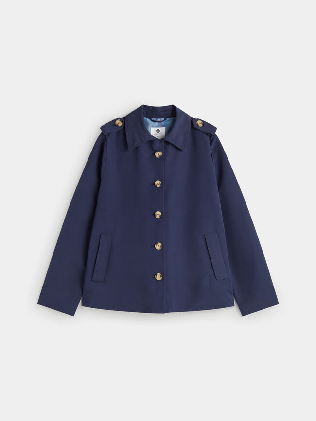 Gabardina corta Azul Marino