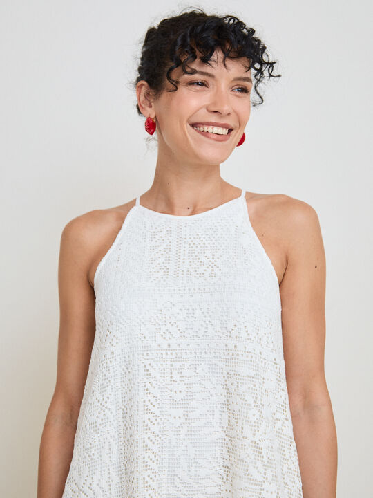 VESTIDO CROCHET Blanco Optico image number null