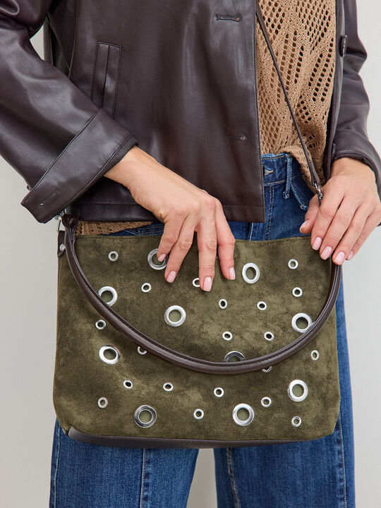 BOLSO DETALLE TACHAS verde militar image number null