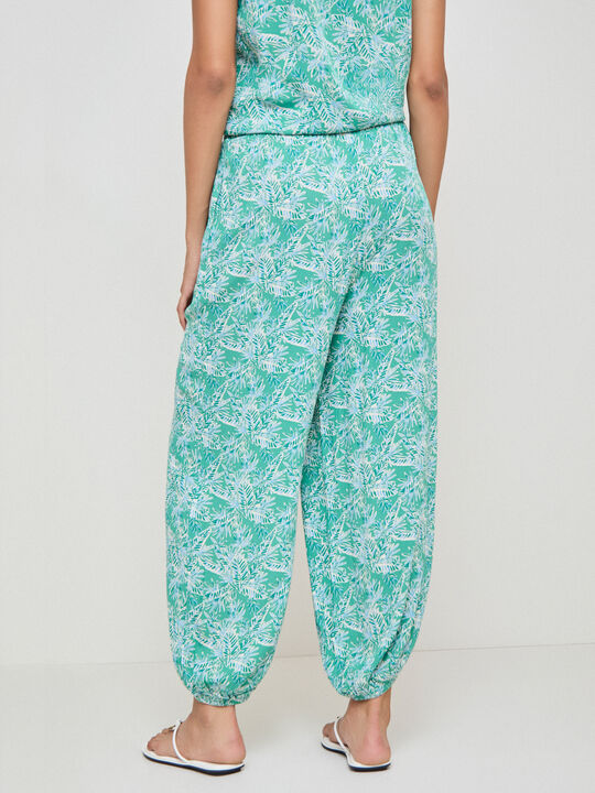 PANTAL&Oacute;N BOMBACHO ESTAMPADO Hoja image number null