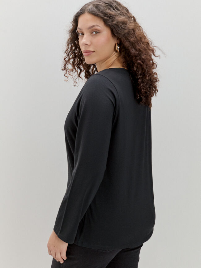 CAMISETA MANGA LARGA Negro