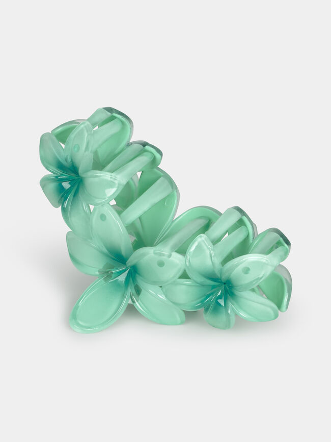 PINZA GRANDE FLOR Turquesa
