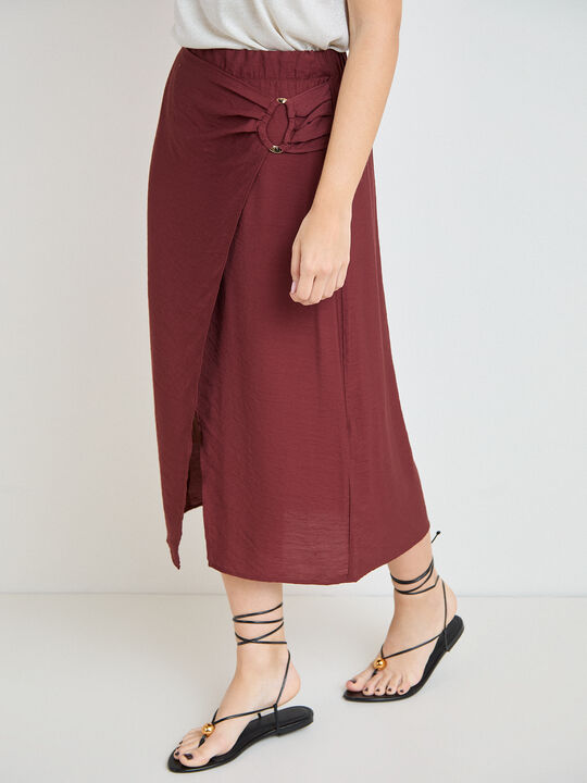 FALDA CRUZADA FORNITURA ROJO OXIDO image number null